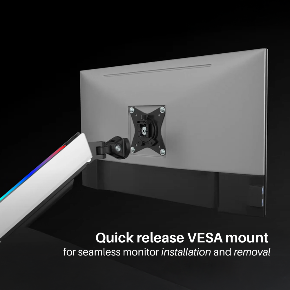Dual Monitor Arm with RGB Lighting
