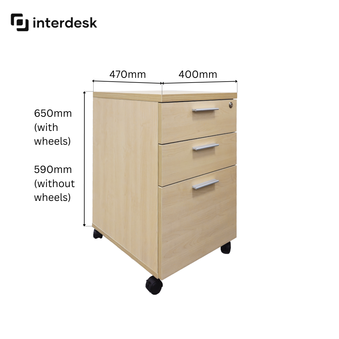 interdesk pedestal dimension