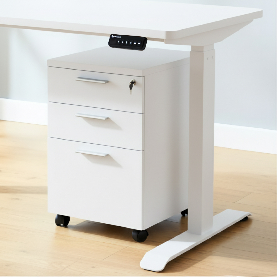 interdesk pedestal white