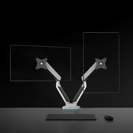 Dual Monitor Arm with RGB Lighting