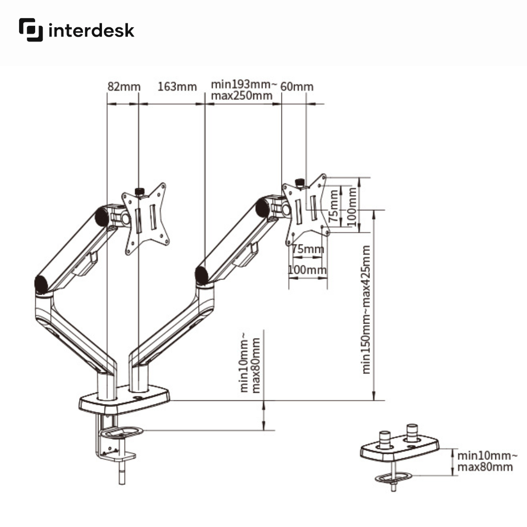 InterFlex™ Duo Monitor Arm