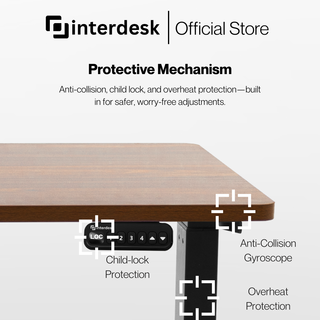 Interdesk™ Classic Height Adjustable Ergonomic Standing Desk