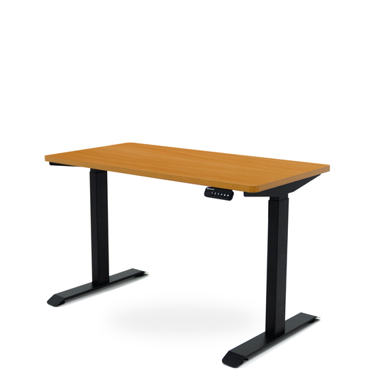 Interdesk™ Custom Height Adjustable Study Table - Beech