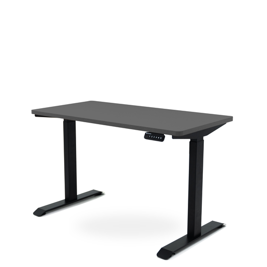 Interdesk™ Custom Height Adjustable Study Table - Dark Grey