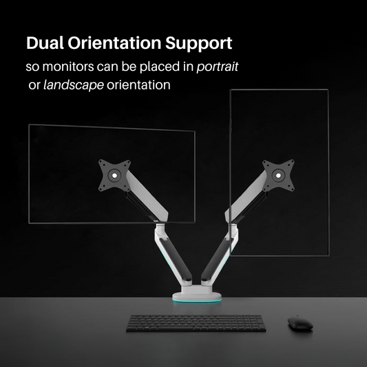 Dual Monitor Arm with RGB Lighting