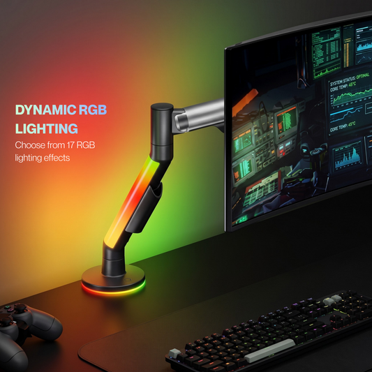 Single RGB Monitor Arm