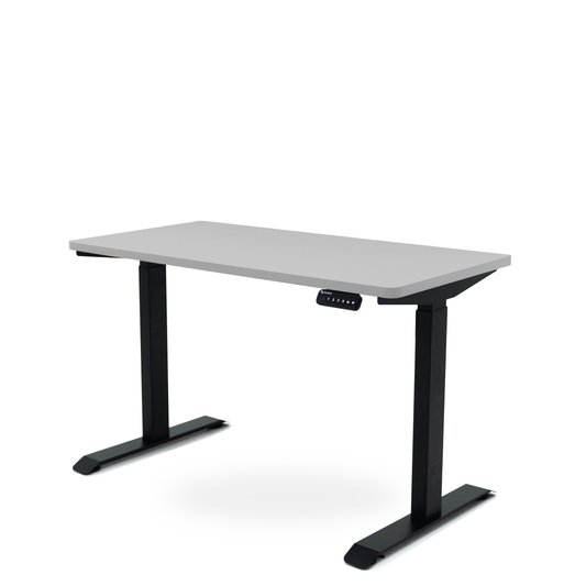 Interdesk™ Custom Height Adjustable Study Table - Light Grey