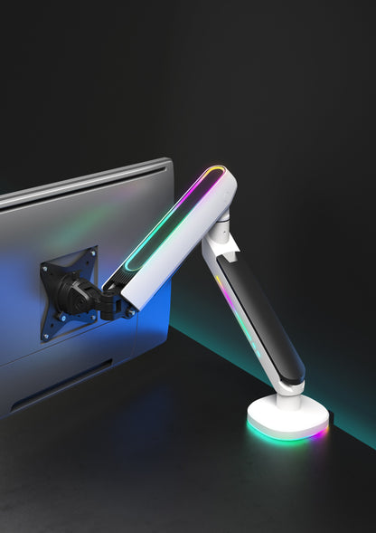 Single Monitor Arm with RGB Lighting