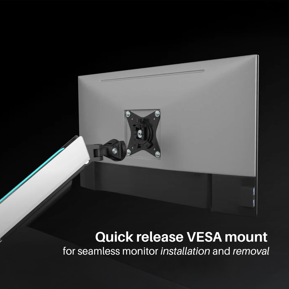 Single Monitor Arm with RGB Lighting