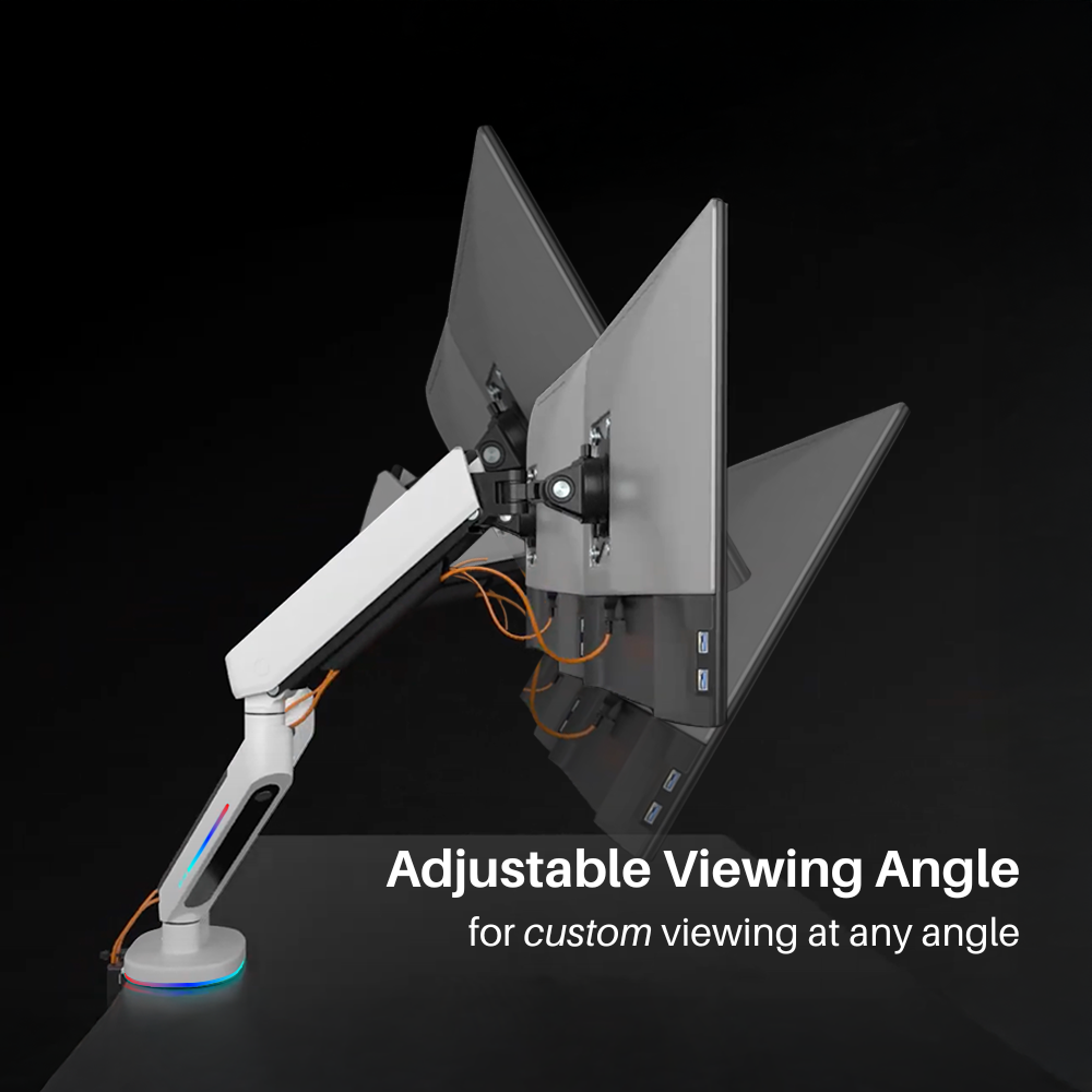 Single Monitor Arm with RGB Lighting