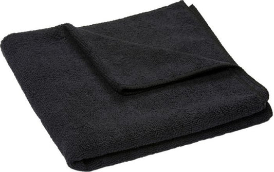 A black microfiber cloth.